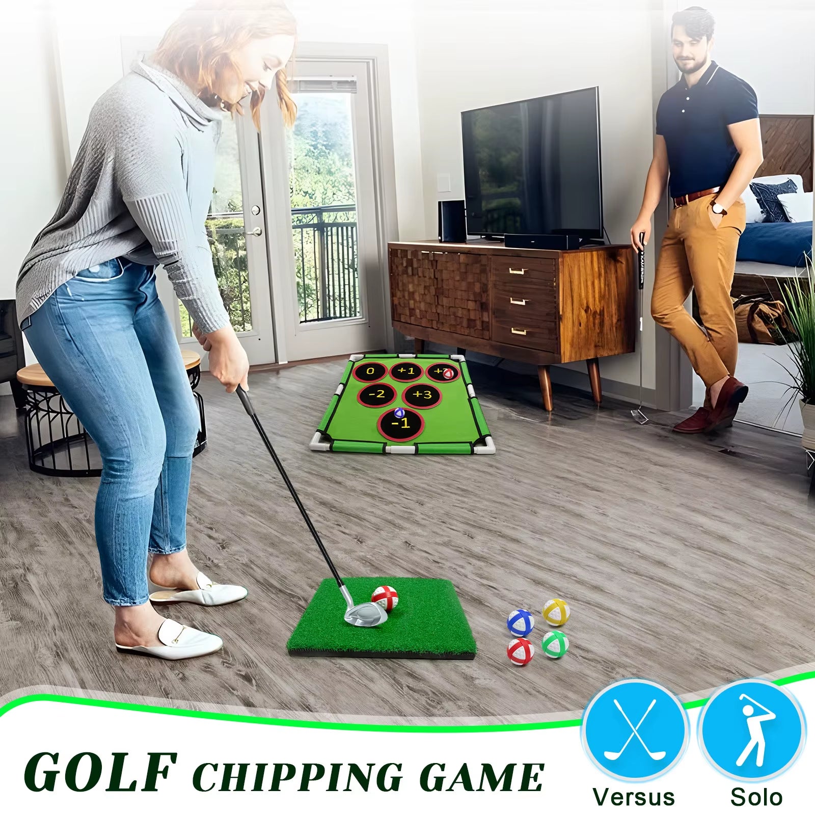 Golf Chipping Net Fun Yard Games Backyard Games for Young Adults Fathers and Golfers Easy Assembly Casual Home Golf Games