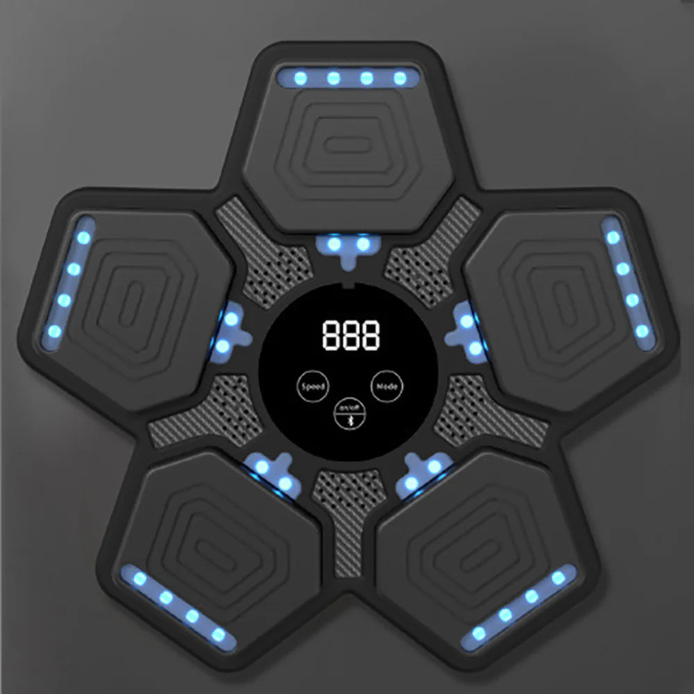 Smart Bluetooth Music Boxing Machine with Gloves – Wall-Mounted LED Punching Target for Home Workouts