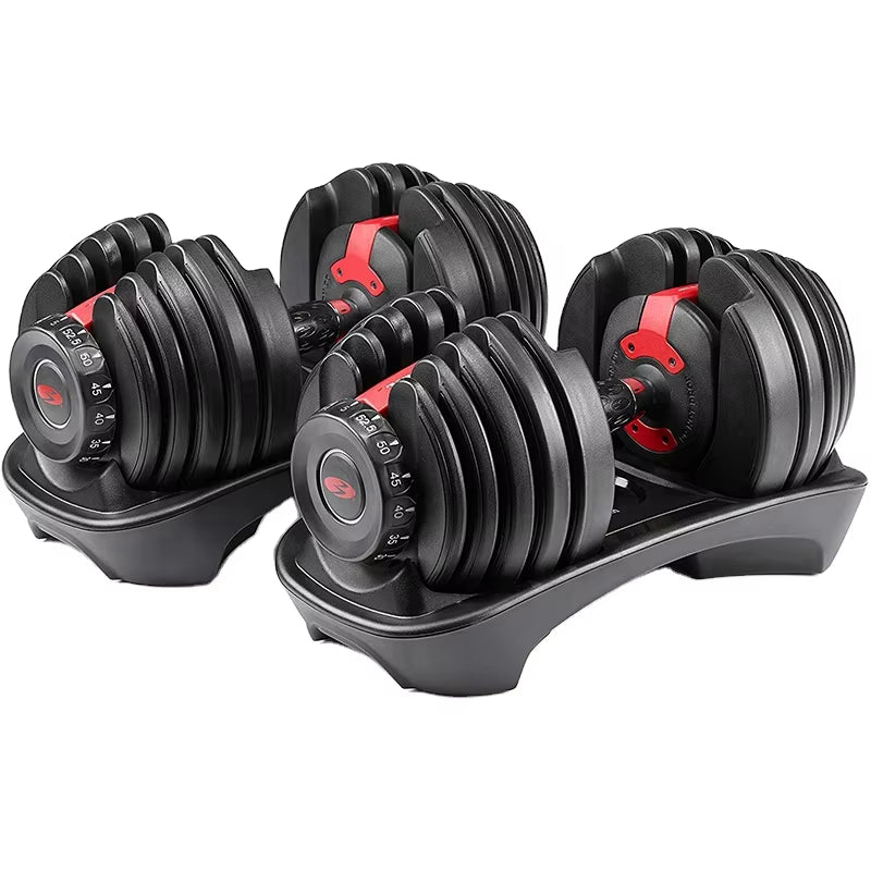 Custom Home Gym Pesas Digital Adjustable Dumbles Weight Lifting Dumbbells 24Kg 52.5Lbs