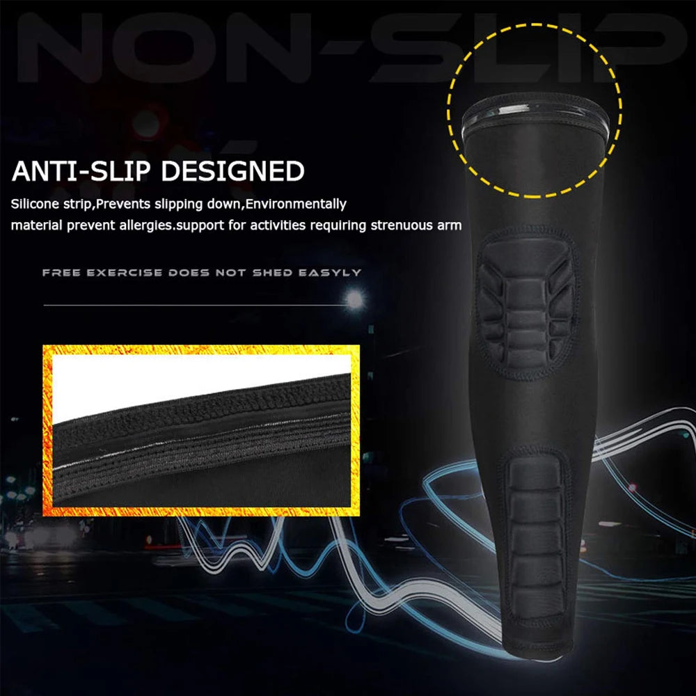 1PCS Arm Sleeves, Youth Adult Basketball Shooter Sleeves,Elbow Forearm Crashproof Pads for Football Basketball Volleyball Soccer