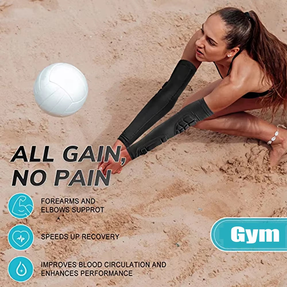 1PCS Arm Sleeves, Youth Adult Basketball Shooter Sleeves,Elbow Forearm Crashproof Pads for Football Basketball Volleyball Soccer